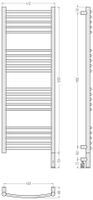 Полотенцесушитель электрический Сунержа Богема 3.1 выгнутая 1200х400 МЭМ правый Без покрытия арт-00-6003-1240 — фото 3, Электрические полотенцесушители