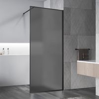 Товар: Душевая перегородка Walk-In , 1000*2000, черный матовый, стекло матовое тонированное арт-VSW-1HP100GFB - фото 3 Душевая перегородка Walk-In , 1000*2000, черный матовый, стекло матовое тонированное арт-VSW-1HP100GFB — фото 3, Душевые перегородки