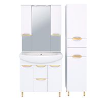 Тумба напольная с умывальником ELEGANSE 85 /золото/ AQUA DE MARCO 5085CGELE — фото 3, Тумбы с раковиной