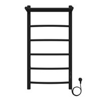 Полотенцесушитель электрический AZARIO VERONA 400/800 5 секций, с полкой, диммер справа, черный арт-AZ04848PB — фото 3, Электрические полотенцесушители