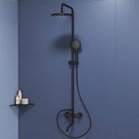 Душевая стойка черная со смесителем RGW SP-25B, (Ручной душ.Шланг 1,5 м.), арт-59140125-04 — фото 2, Душевые стойки