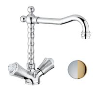 Смеситель для кухни Fiore VENERE SKY (SWAROVSKI®) , хром/золото арт-13CO0625 — фото 1, Смесители для кухни