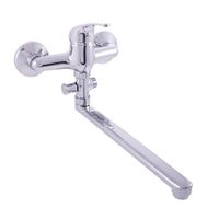 SA058.5 SAZAVA - смеситель комбинированный ванна / умывальник (прямоугольный излив 27см) — фото 1, Смеситель для ванны