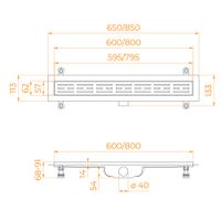 Душевой лоток Drain Leo-10 арт-60211080-01 — фото 6, Душевые лотки