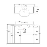 Консоль GLOBO MODE напольная цвет черный матовый ME003SAR — фото 2, Консоли для раковины