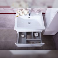 Комплект мебели для ванной Бриклаер ВЕГА 60, белый — фото 7, Комплекты мебели для ванной