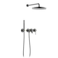 Душевая система встроенная Timo Saona черное золото арт-SX-2348/18SM — фото 1, Встраиваемые душевые комплекты