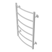 Полотенцесушитель водяной AZARIO VERONA 500/800 6 секций, нижнее/диагональное подключение, 1/2", белый арт-AZ83873W — фото 2, Водяные полотенцесушители