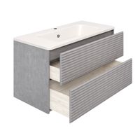 Тумба подвесная PARMA 100 /дымчатый серый/ AQUA DE MARCO 20100GRPAR — фото 11, Тумбы под раковину