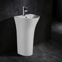 Раковина напольная AZARIO FRETTA ROUND 480x420x835 отдельностоящая арт-AZ-307 — фото 7, Раковины напольные