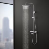 Душевая система с термостатом Timo Saona SX-2380/16 белый матовый — фото 3, Душевые системы