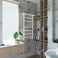 Полотенцесушитель электрический Grota Tela 530х1200 белый Tela 530х1200 RAL9016 EL — фото 2, Электрические полотенцесушители