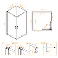 Комплект: Угол RGW CL-34 + поддон RGW STYLE 32093488-11, 16180188-11 — фото 3, Комплектующие для поддонов