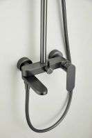 Душевая система с тропическим душем и смесителем BELZ, оружейная сталь, арт-B24713-3 — фото 11, Душевые стойки