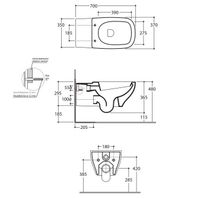 Унитаз GLOBO ARGENTO подвесной цвет белый GEAS3BI — фото 3, Подвесные унитазы