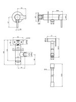Siena Готовый комплект гигиенического душа (скрытый монтаж, латунная лейка), никель шлифованный арт-AQM6217BN — фото 2, Гигиенические души