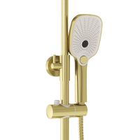Душевая стойка Grossman Advans с верхним душем,ручной лейкой и смесителем,золото сатиновый,1 место арт-500.K35.09.320 — фото 5, Душевые стойки