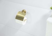 Товар: AQ4209BG ОБЕРОН бумагодержатель с крышкой, шлиф. золото - фото 3 AQ4209BG ОБЕРОН бумагодержатель с крышкой, шлиф. золото — фото 3, Держатели туалетной бумаги