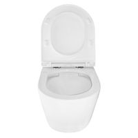 Унитаз подвесной Azario UNO 365х485х365 безободковый, в комплекте с быстросъемным сиденьем микролифт арт-AZ-2380 — фото 4, Подвесные унитазы