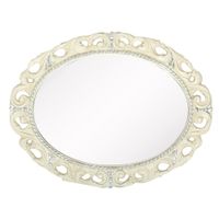 Зеркало овальное ажурное h70xL89xP3,5 cm, Avorio Argento арт-21868 — фото 1, Зеркала в ванную комнату