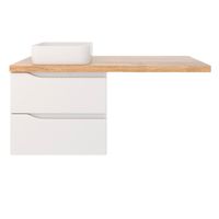 Тумба подвесная NORDIC 60 /правая/со столешницей из массива 122 см под накладную раковину /AQUA DE MARCO 5060CNOR122/H/R — фото 5, Тумбы под раковину