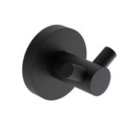 Trento Крючок двойной латунный, черный матовый арт-AQM7202MB — фото 1, Крючки для полотенец