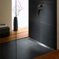 Душевой лоток AZARIO D40 Klasik 650 мм пристенный, боковой слив, пластиковый, рамка и решетка из нержавеющей стали арт-AZ-CH 650 KN2 — фото 2, Трапы для душа