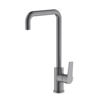 AQ1781BGM ЛУГАНО смеситель для кухни (квадратный излив), оружейная сталь — фото 1, Смесители для кухни