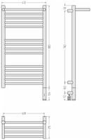 Полотенцесушитель электрический Сунержа Богема 3.1 с полкой 800х400 МЭМ правый Без покрытия 00-6007-8040 — фото 3, Электрические полотенцесушители