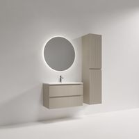 Тумба подвесная SANCOS Snob R 790х390х500, c двумя ящиками оснащенными доводчиками, Beige Soft , арт. арт-SNR80/39CE — фото 4, Тумбы под раковину