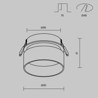 Встраиваемый светильник Technical DL062-GU10-W — фото 9, Точечные светильники