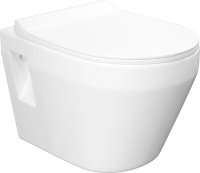 Унитаз подвесной КЕРАМИН БАРИ МЛ Slim Soft Close безободковый, сиденье дюропласт с микролифтом CDB00022778 арт-4810531133575 — фото 5, Подвесные унитазы