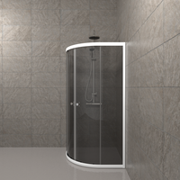 ДШ "Грэй 100*100*187,5" 1/4 круга, Белый (2 места) арт-Щ0000056011 — фото 4, Душевые уголки четверть круга