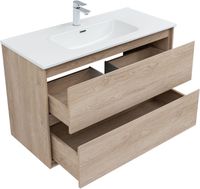 Тумба под раковину Aquanet Милан 100 дуб светлый 00336385 — фото 10, Тумбы под раковину