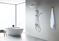 AQ2740CR ЛУГАНО душевая система (смеситель для ванны) 255 мм, хром — фото 11, Душевые стойки