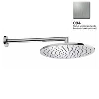 Верхний душ Bossini Cosmo H70596I.094 Ø280 мм настенный с кронштейном 40 см Easy Clean цвет никель шлифованный — фото 1, Верхние души