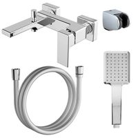 Товар: Смеситель для ванны и душа Azario BLAKE с ручным душем, керамический картридж, хром арт-AZ-VBT238205C - фото 6 Смеситель для ванны и душа Azario BLAKE с ручным душем, керамический картридж, хром арт-AZ-VBT238205C — фото 6, Смеситель для ванны