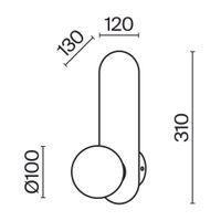 Настенный светильник (бра) Maytoni MOD419WL-01B — фото 12, Бра