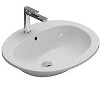 Раковина GLOBO LAVARREDO встраиваемая сверху с одним отверстием Maiori цвет белый VA016BI — фото 1, Раковины накладные