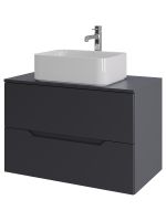 Orange Line тумба с раковиной подвесная 80 см, графит/белый арт-Li-80TugMDF+B02-460W — фото 6, Тумбы с раковиной