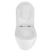 Унитаз подвесной Azario Eclat 520x365x365, безободковый, система слива "Скрытое Торнадо", с быстросъемным сидением микролифт арт-AZ-2381-A — фото 4, Подвесные унитазы