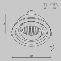 Встраиваемый светильник Technical DL113-GU10-01-RD-W — фото 7, Точечные светильники