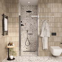 Ограждение VIVA90B N душевое Ceruttispa без поддона (90x90x195) — фото 321, Прямоугольные душевые уголки