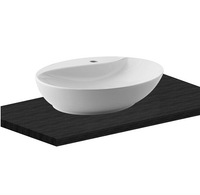 Раковина Scarabeo MOAI накладная без перелива с одним отверстием цвет белый арт-8610 — фото 1, Раковины накладные