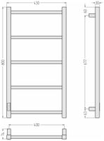 Полотенцесушитель электрический Стилье Формат 26 800х400 левый Матовый белый арт-30527-8040 — фото 3, Электрические полотенцесушители