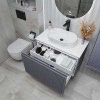 Товар: Тумба подвесная "КРИСТАЛЛ-80 см" с 1 ящ. графит матовая 108043 - фото 5 Тумба подвесная "КРИСТАЛЛ-80 см" с 1 ящ. графит матовая 108043 — фото 5, Тумбы под раковину