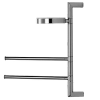 Товар: Стойка COLOMBO DESIGN PLANETS B9824 настенная с полотенцедержателем с мыльницей цвет хром - фото 3 Стойка COLOMBO DESIGN PLANETS B9824 настенная с полотенцедержателем с мыльницей цвет хром — фото 3, Душевые стойки