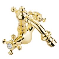 PRESTIGE См-ль д/биде излив "змейка", донный клапан "click-clack", золото арт-31625 — фото 4, Смесители для биде