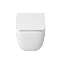 Унитаз подвесной Grossman (530х365х373) безободковый,белый с тонкой крышкой,микролифт,смыв торнадо,1 место арт-GR-4409SQ — фото 1, Подвесные унитазы