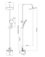 OneLife душевая система с смесителем для душа, черный арт-P01-912b — фото 7, Душевые стойки